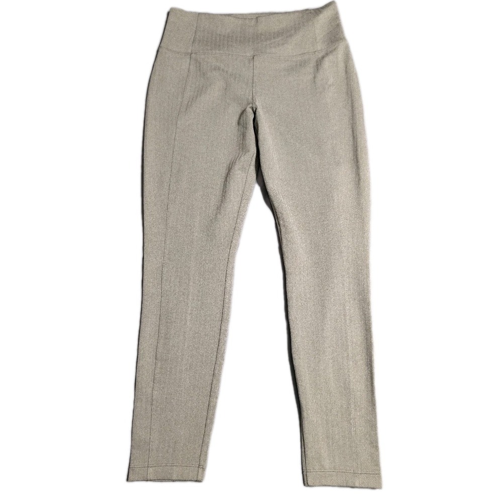 Athleta Delancey Herringbone‎ Tight Leggings Womens Medium Beige Pull On Pants